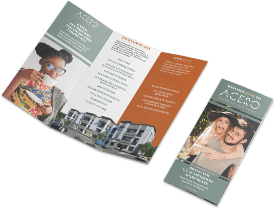 Acero Estrella Commons apartment marketing brochure.